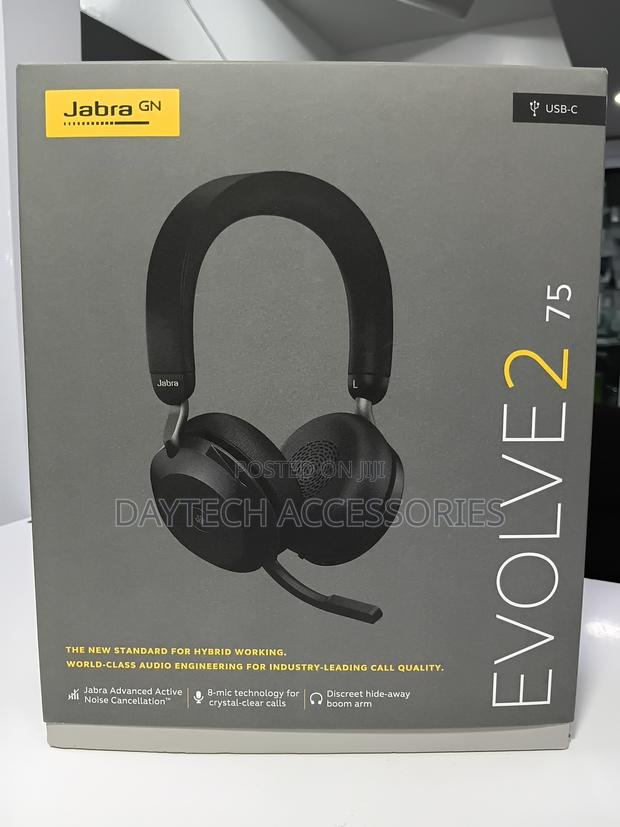 These Are Jabra Evolve2 75 Wireless Headphones in Black. - thumbnail 3