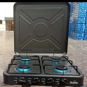 Olelon 4 Burner Gas Stove Cooker With Cover Lid