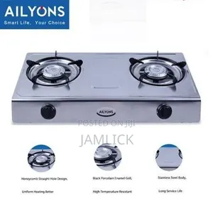 Ailyons Stainless Steel Double Burner Gas Cooker - Db