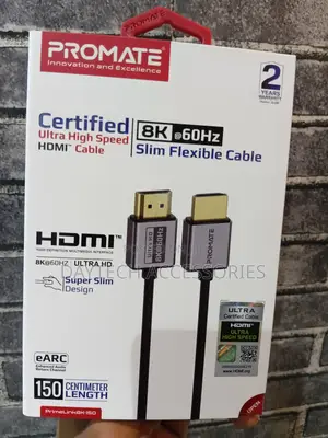 Promate Hdmi to Hdmi Slim Cable With 48gbps 2.1v 1.5m