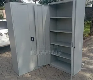 2-Door Metal Office Storage Cabinet With Adjustable Shelves