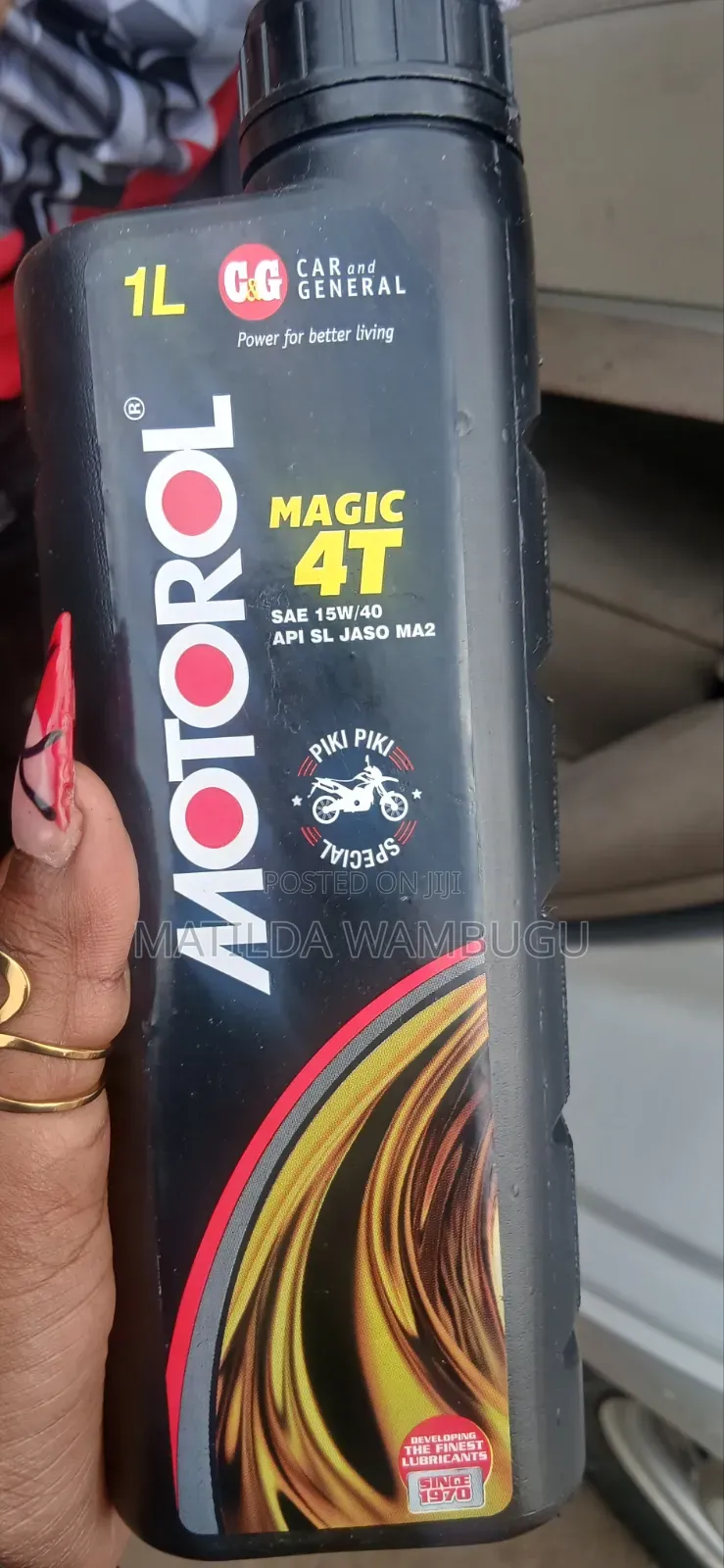 Used to Take Pictures of Items Sold Like Oil for Motorbikes