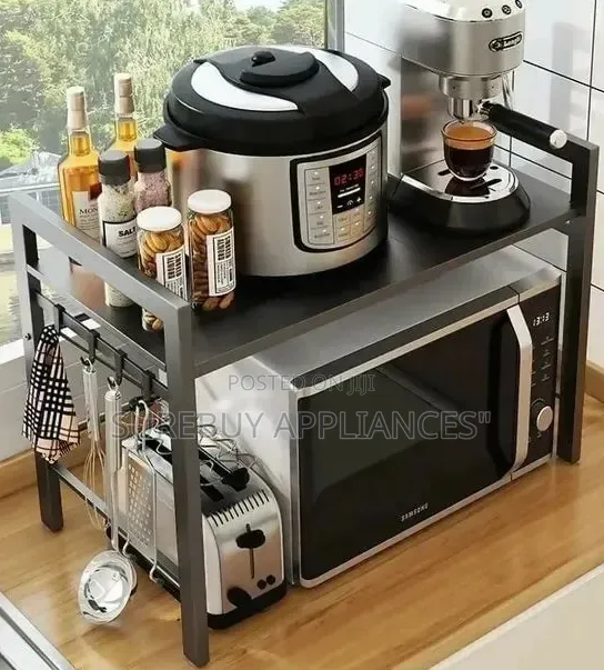 One Layer Microwave Stand – Heavy Duty Kitchen Storage Rack