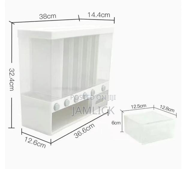 10kg Partitioned Multifunctional Cereal Rice Dispenser – Jy - thumbnail 2