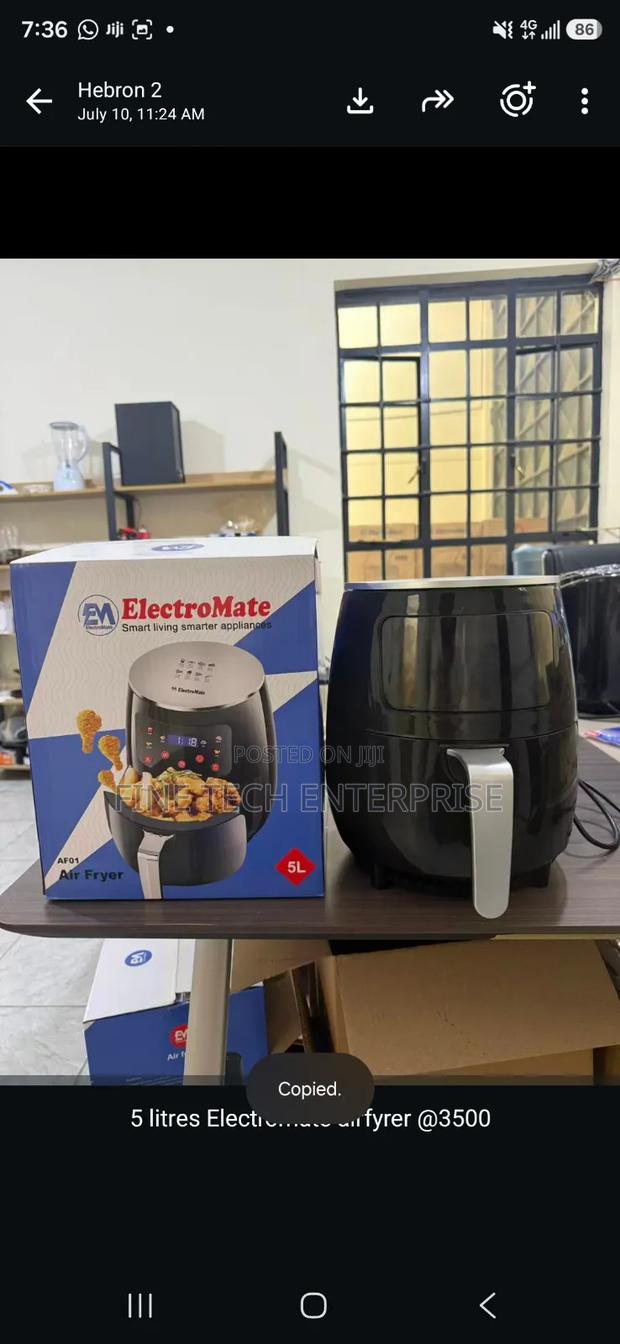 5 Litres Electromate Airfyrer - thumbnail 2