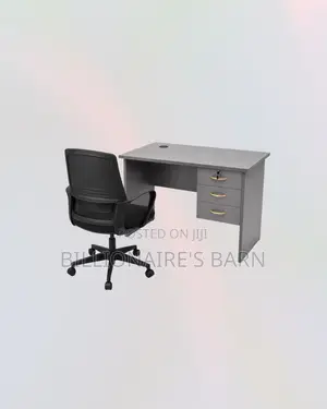 Practical 1m Desk and Mid-Back Ergonomic Mesh Chair for Office Corners