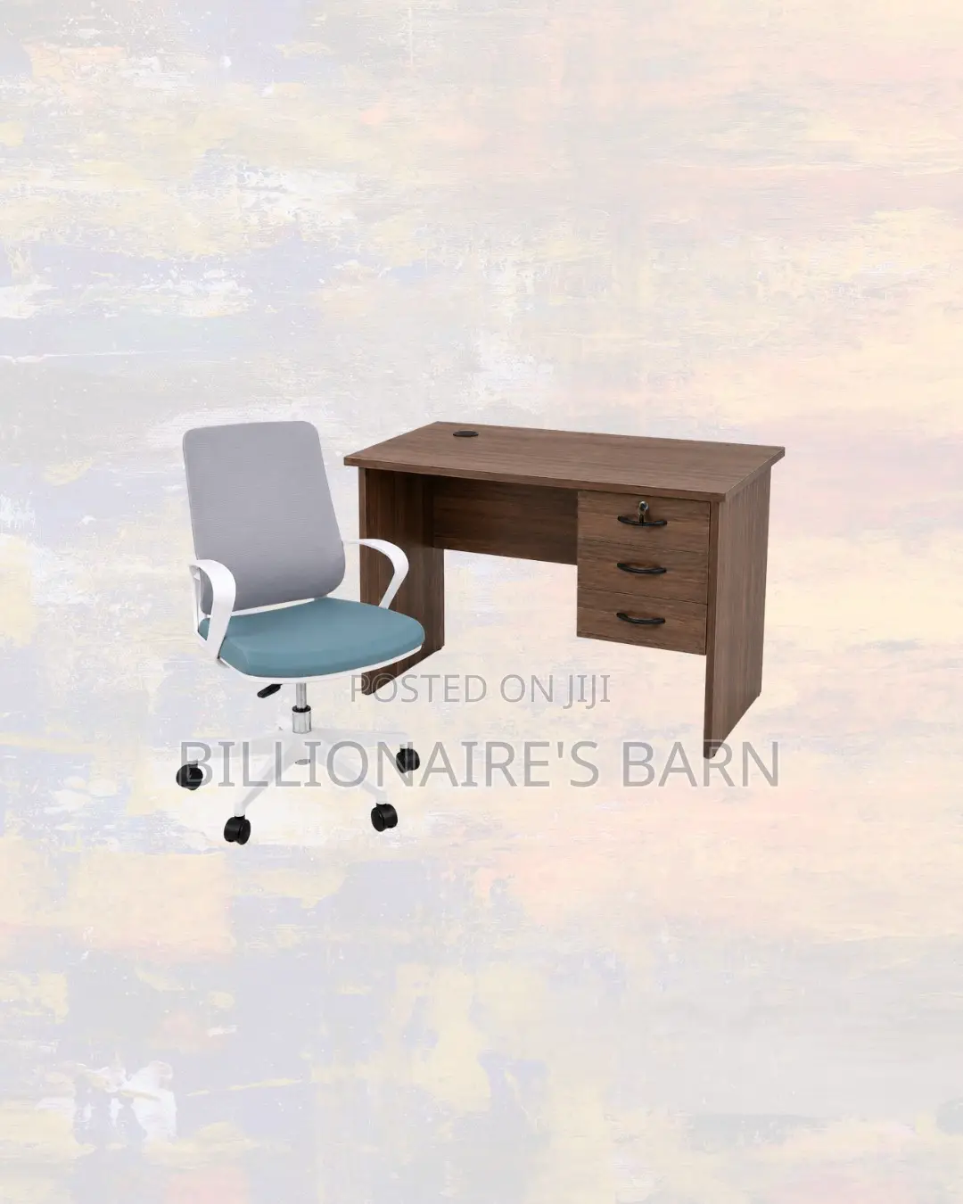 Practical 1m Desk White Mid-Back Ergonomic Mesh Chair for Daily Tasks