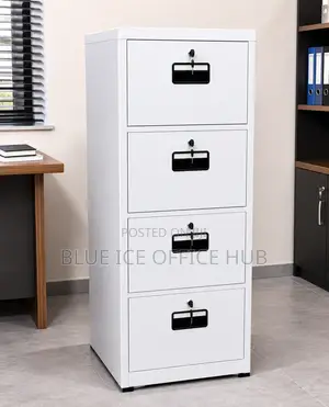 Metal Office Filing Cabinet With 4 Lockable Drawer