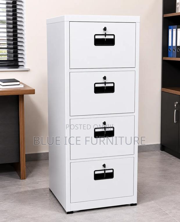 Metal Office Filing Cabinet With 4 Lockable Drawer - thumbnail 2