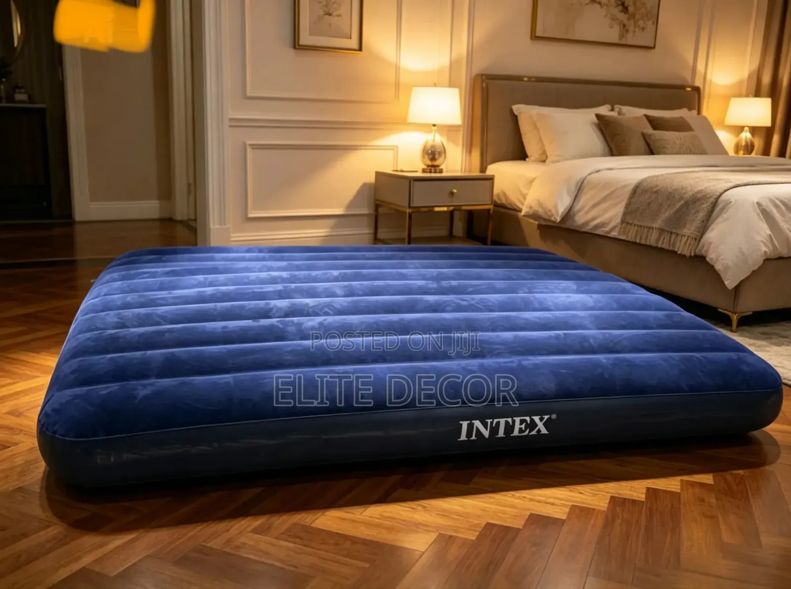 Intex 6x6 Inflatable Air Mattress With Pump – King Size Air Bed