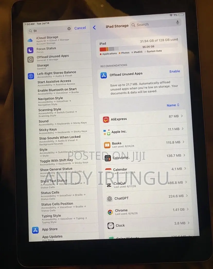 Apple iPad 9.7 128 GB Gray