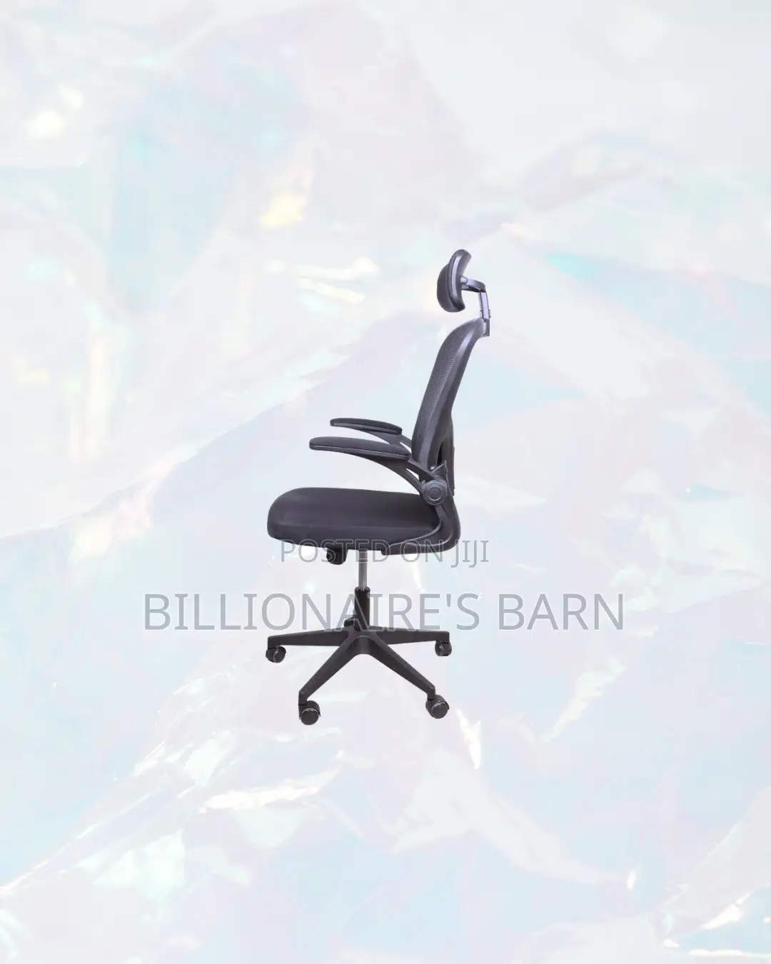 Practical Grey Ergonomic Office Chair With Headrest for Desk Use