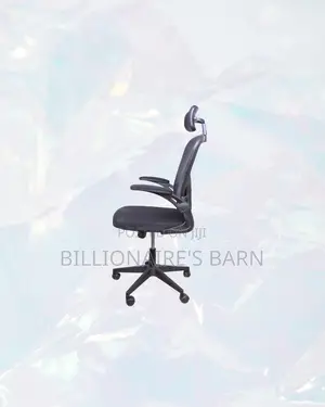 Practical Grey Ergonomic Office Chair With Headrest for Desk Use