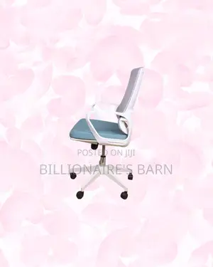 Practical White Mid Back Mesh Office Chair for Gaming and Desk Use