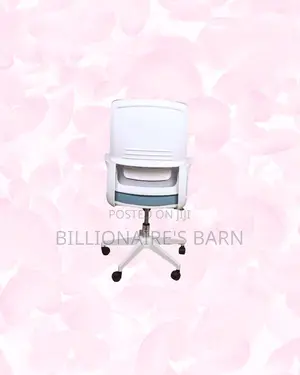 Practical White Mid Back Mesh Office Chair for Gaming and Desk Use