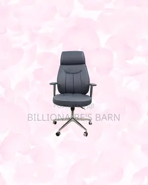 Grey Executive Leather Chair High Back for Fast Paced Workdays