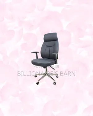 Grey Executive Leather Chair High Back for Fast Paced Workdays