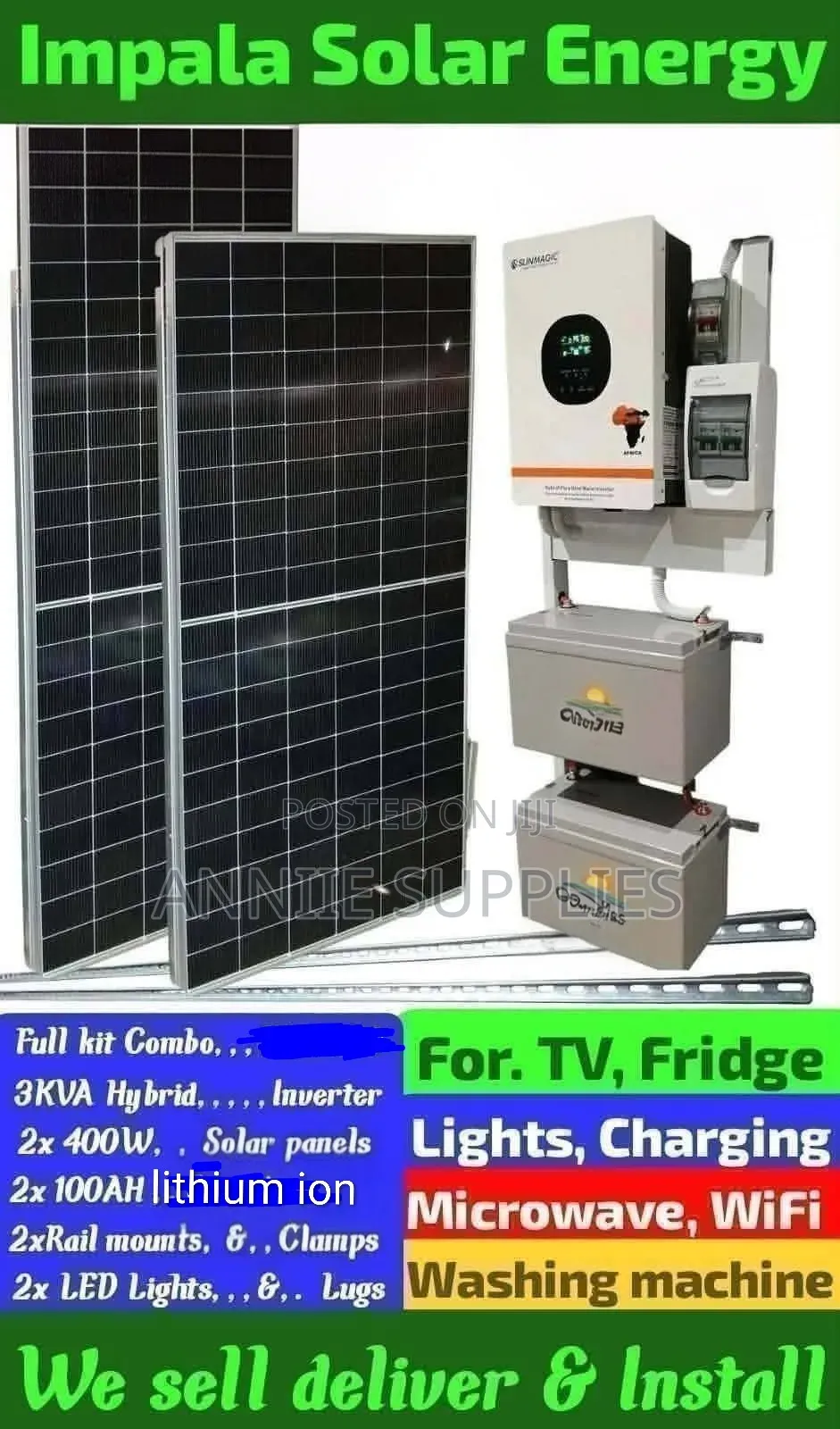 3.2kva Full Kit Solar Lithium System