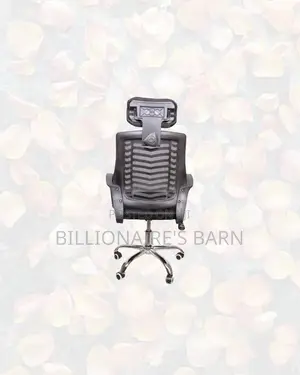 Practical Secretarial Mesh Chair With Headrest for Small Office Layout