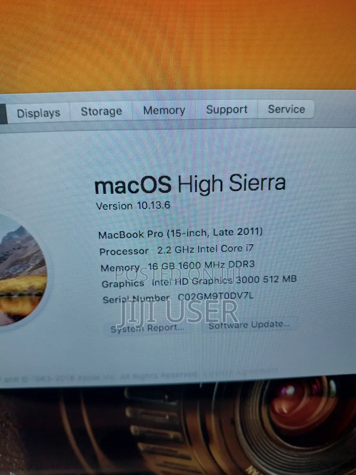 Laptop Apple MacBook 2011 16GB Intel Core Ultra 7 HDD 500GB