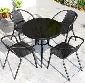 Outdoor Chair: Iron Cane Waterproof Balcony Chair