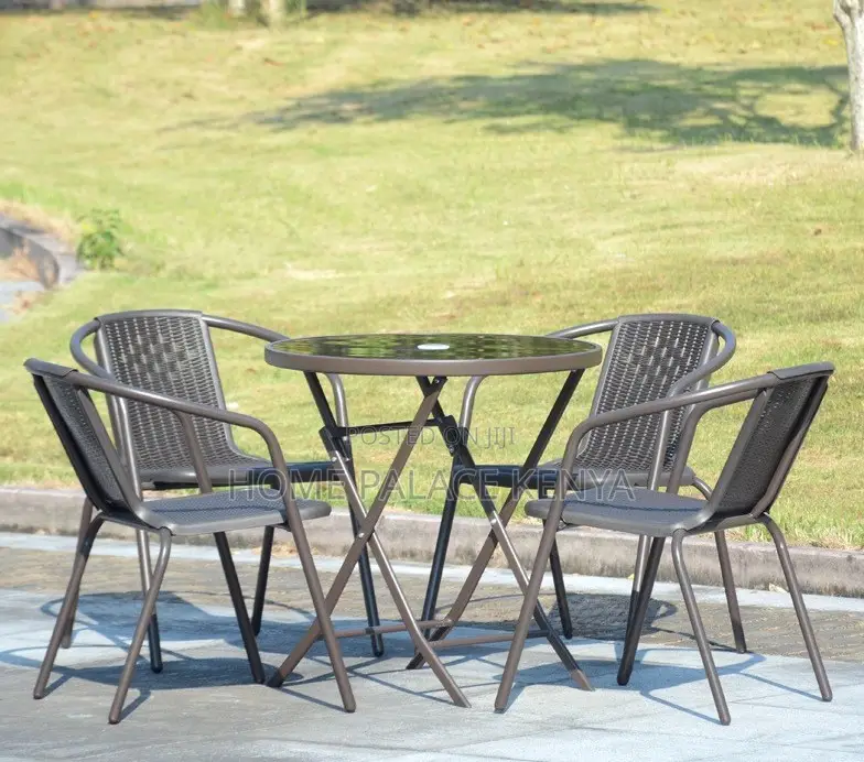 Outdoor Chair: Iron Cane Waterproof Balcony Chair
