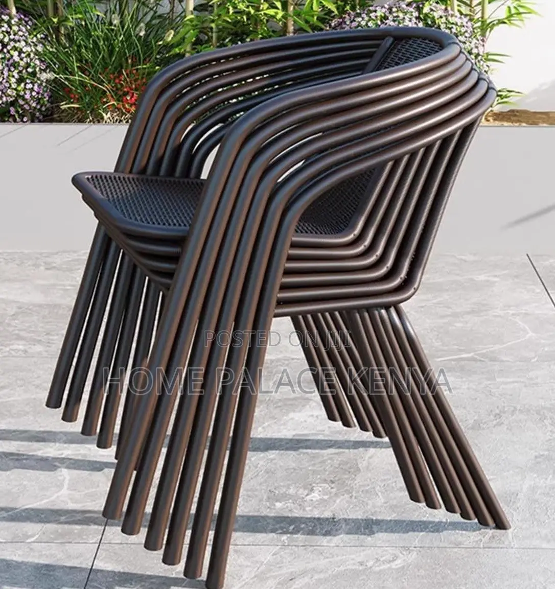 Outdoor Chair: Iron Cane Waterproof Balcony Chair