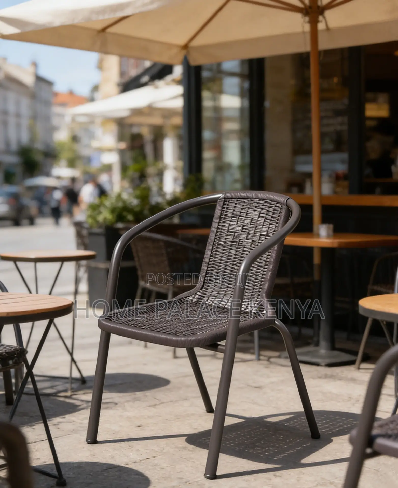 Outdoor Chair: Iron Cane Waterproof Balcony Chair