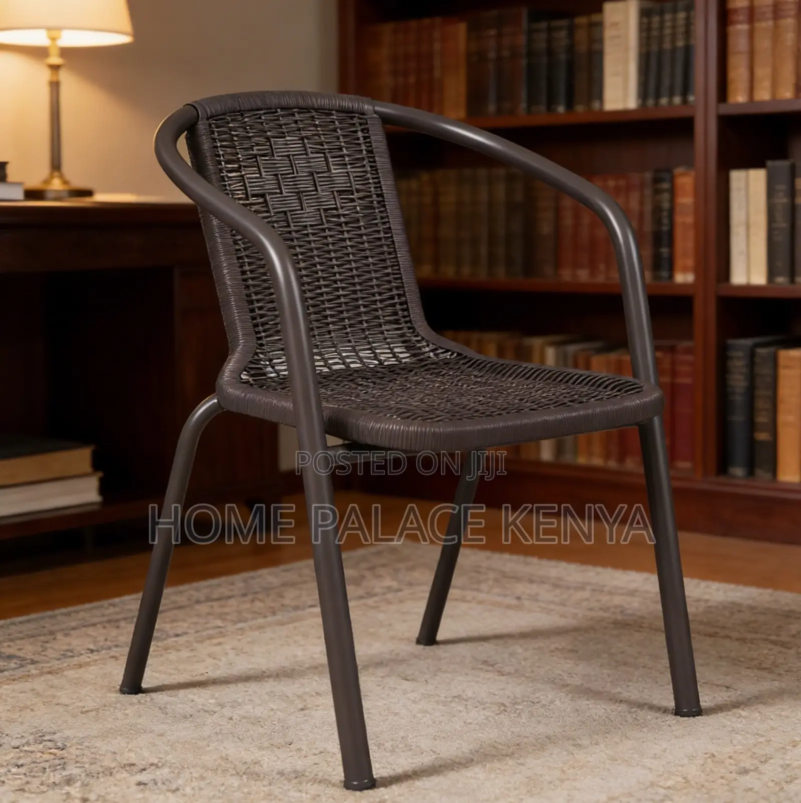 Outdoor Chair: Iron Cane Waterproof Balcony Chair