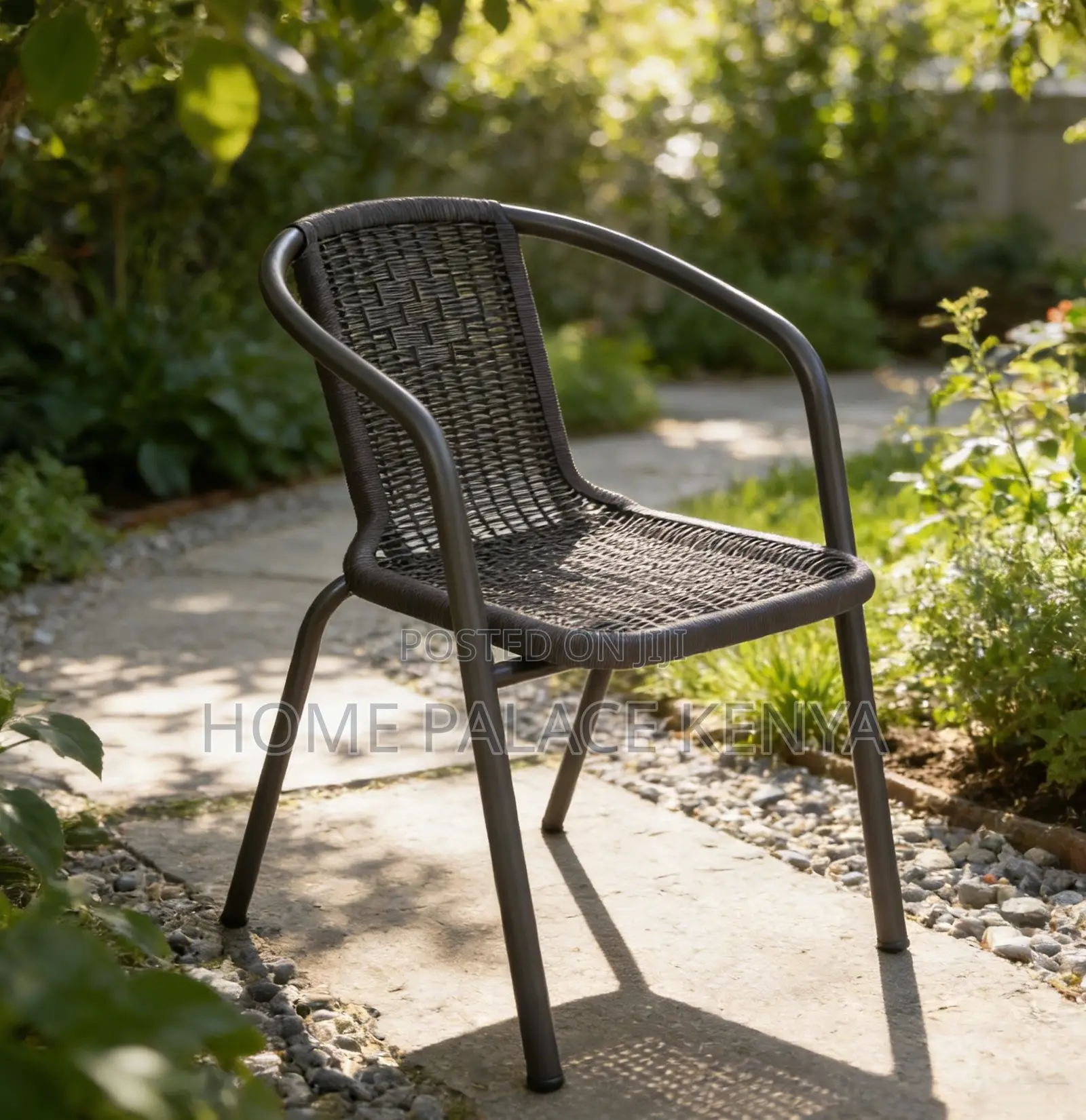 Outdoor Chair: Iron Cane Waterproof Balcony Chair