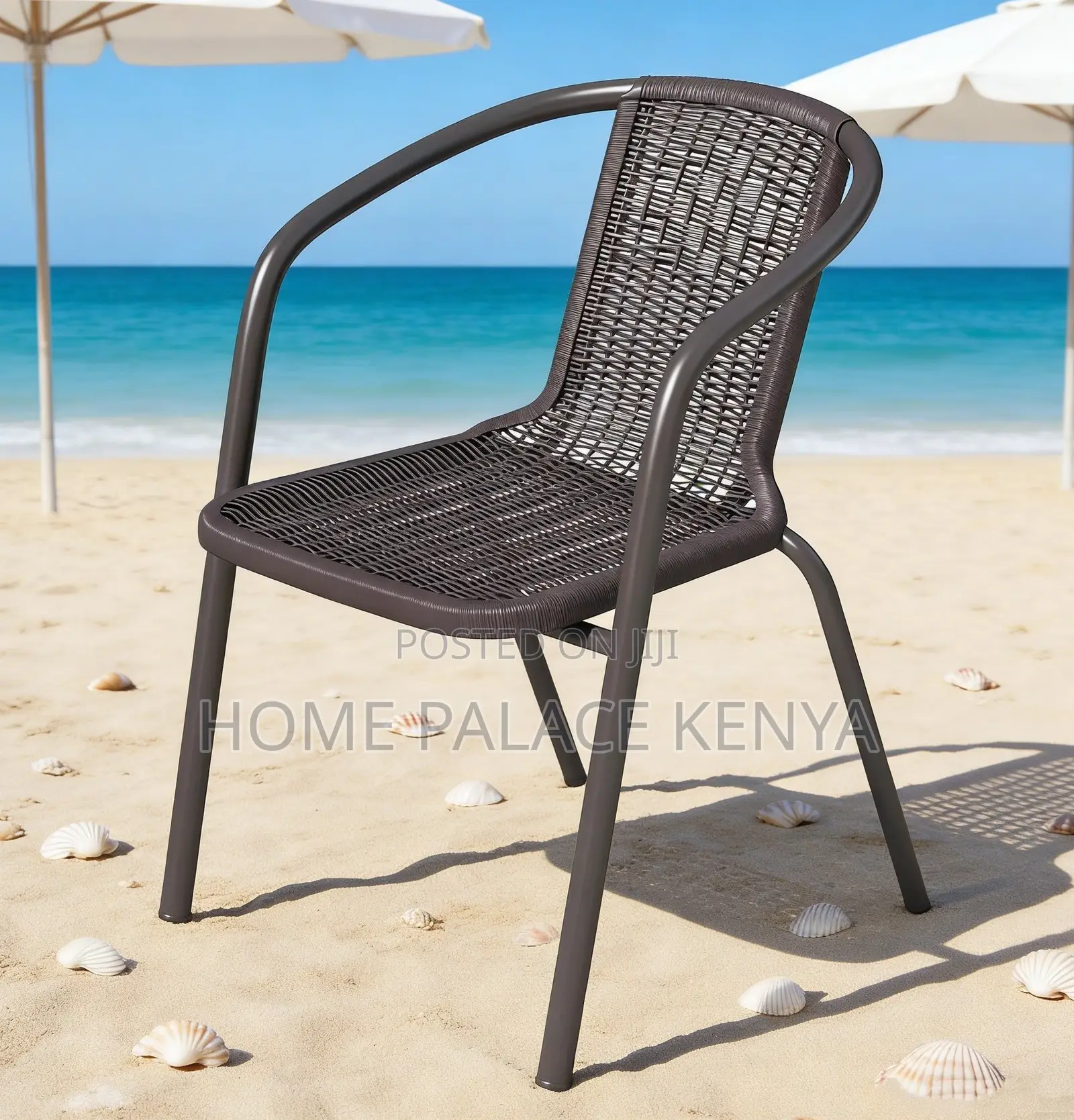 Outdoor Chair: Iron Cane Waterproof Balcony Chair