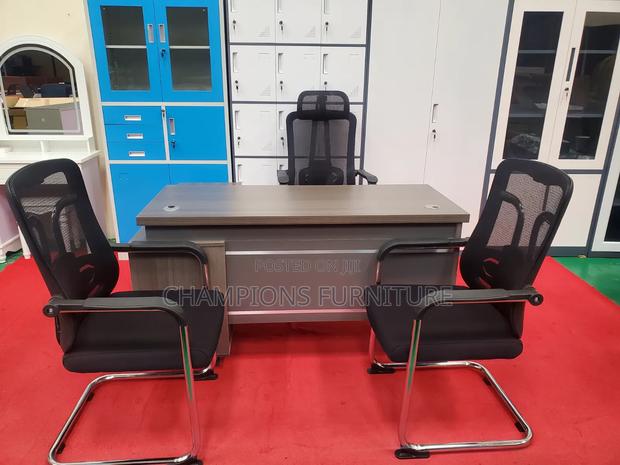 1.4m Grey L-Shaped Office Desk - thumbnail 2