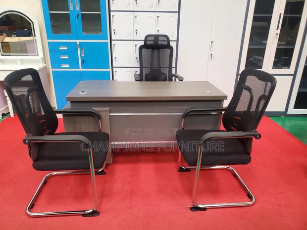 1.4m Grey L-Shaped Office Desk - thumbnail 3