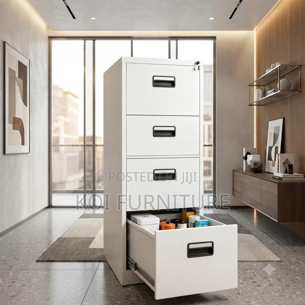Office Cabinet; Four Drawers Steel Executive Files Reliable Cabinet