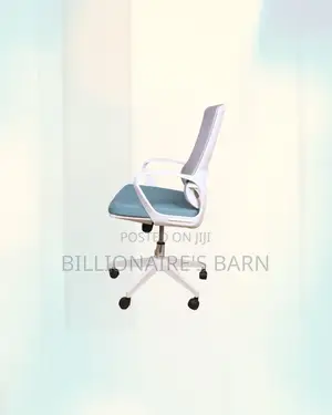 Practical White Mid Back Mesh Office Chair for Small Office Layouts