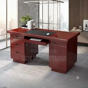 Office Desk; 1.4 Meters Executive Withstand Mahogany Desk