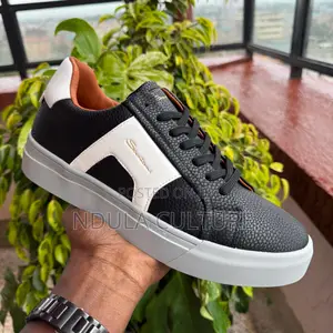 Santoni Pebbled Leather Smart Casuals