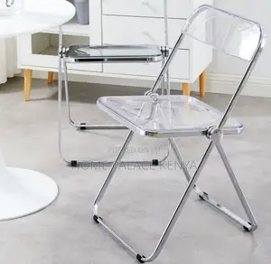 Foldable Chair: Transparent Abs Steel Folding Dining Chair