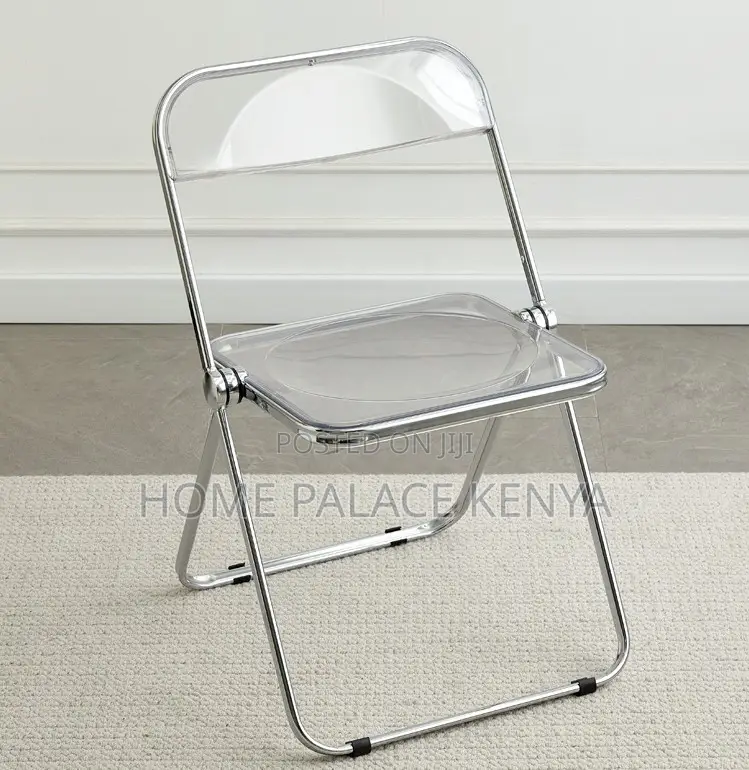 Foldable Chair: Transparent Abs Steel Folding Dining Chair