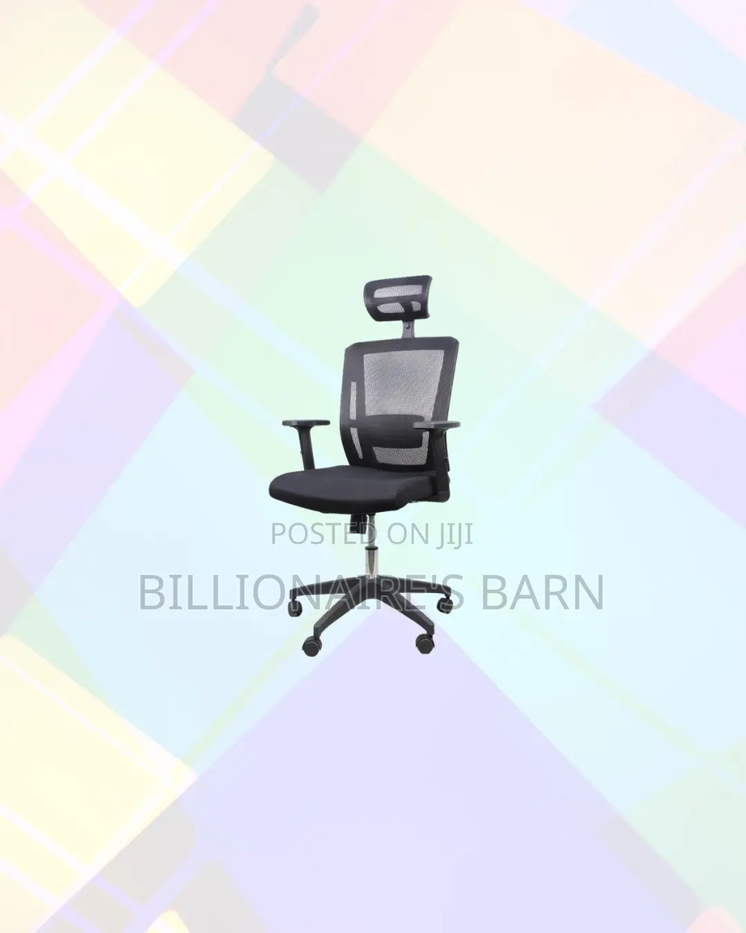 Practical Black Mesh Chair With Nylon Base for Small Office Layouts