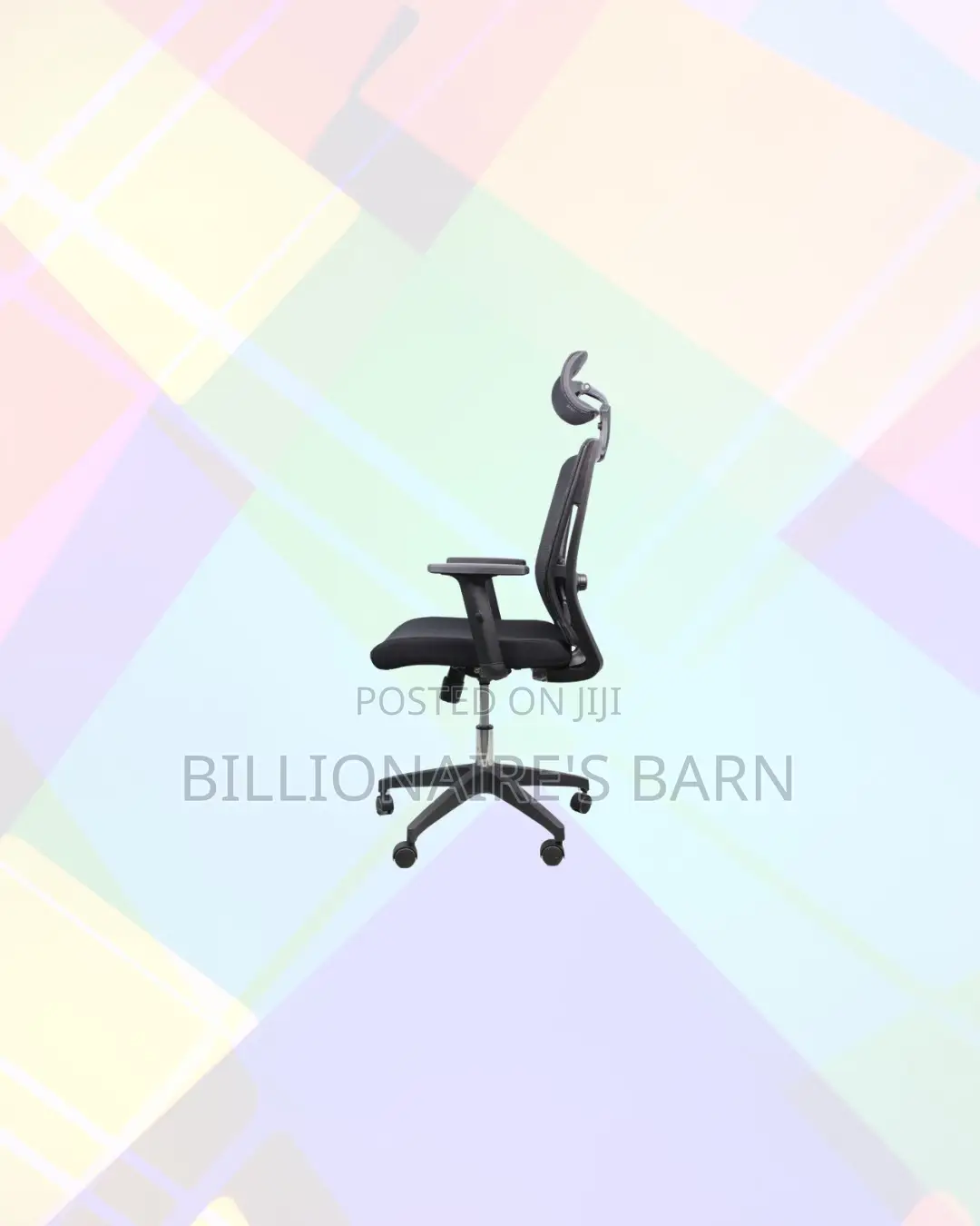 Practical Black Mesh Chair With Nylon Base for Small Office Layouts