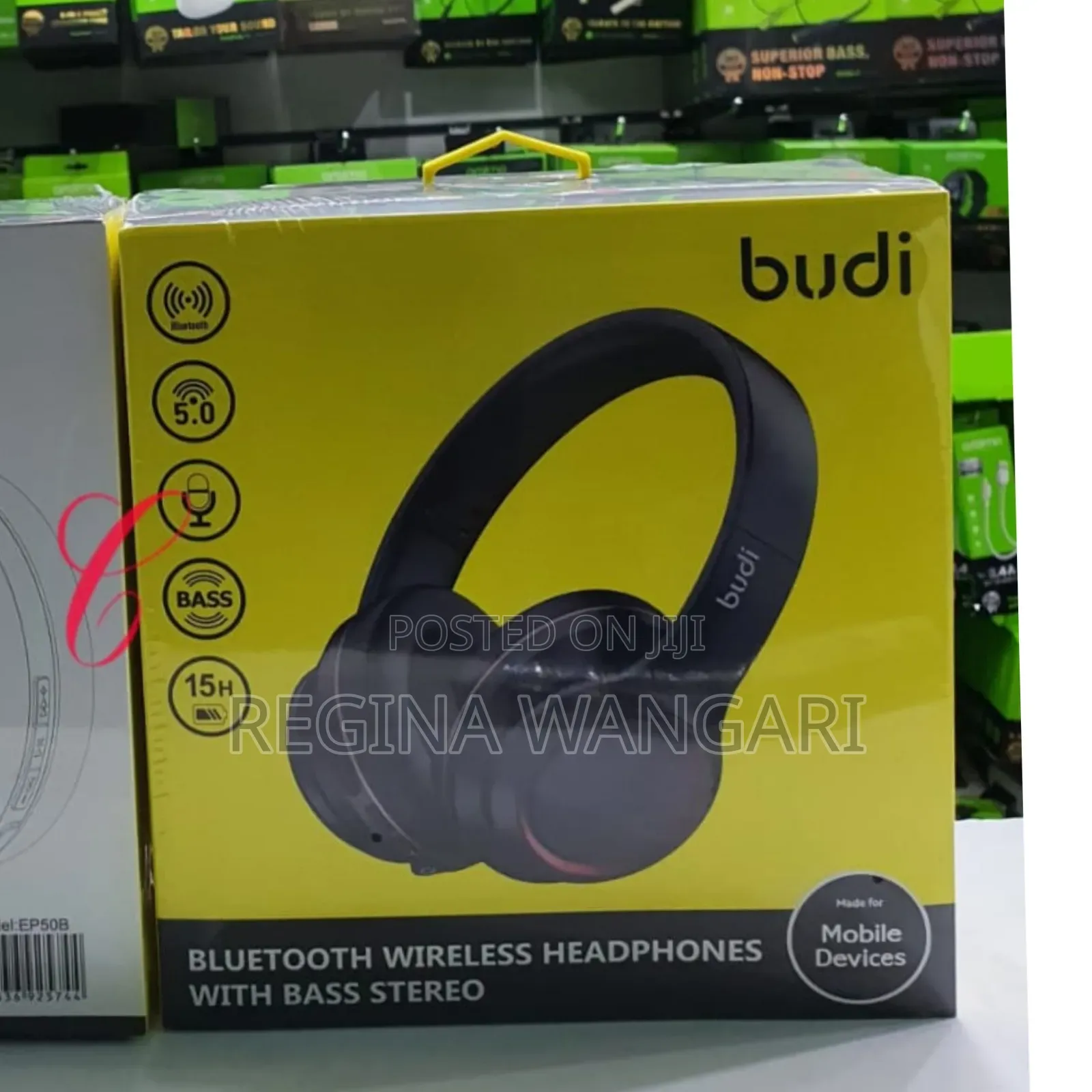 Budi Ep50b Bluetooth Wireless Headphones With Bass Stereo