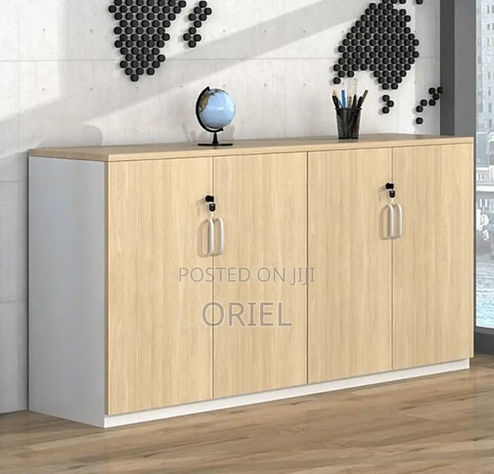 Office Credenza : Four-Door Wooden Office Credenza