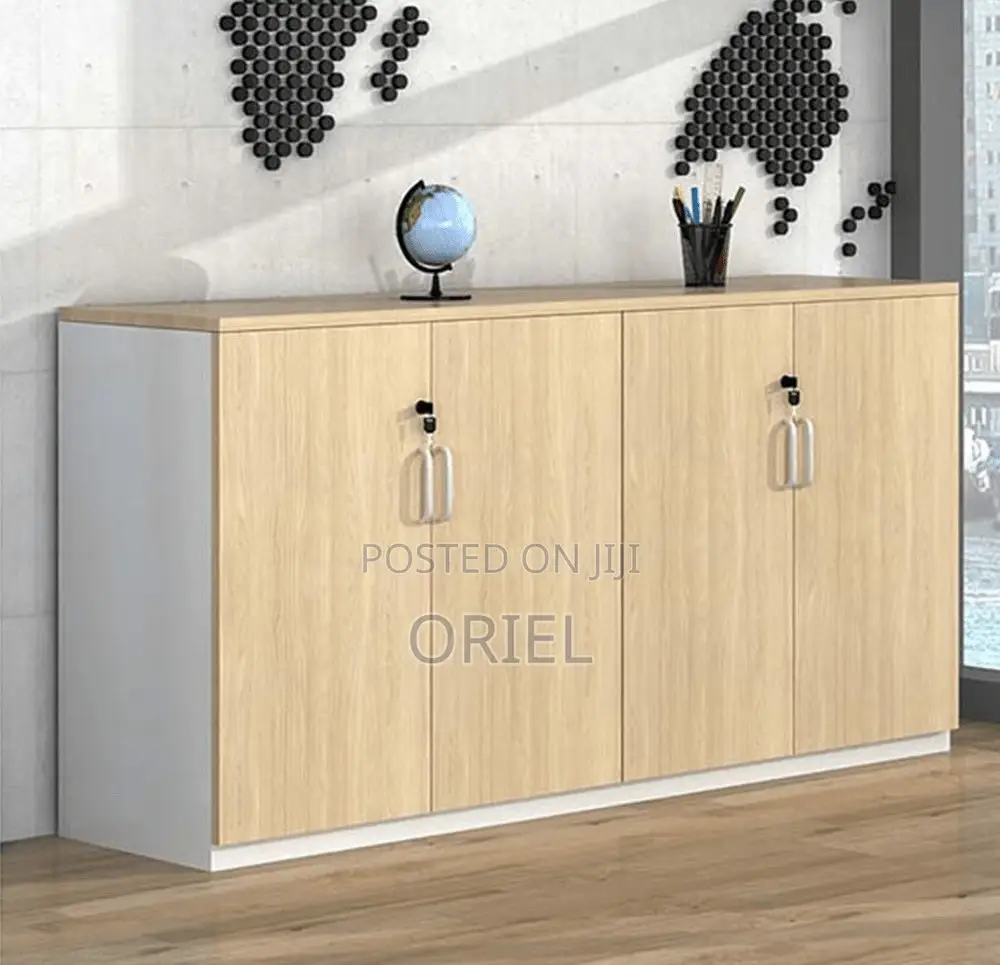 Office Credenza : Four-Door Wooden Office Credenza