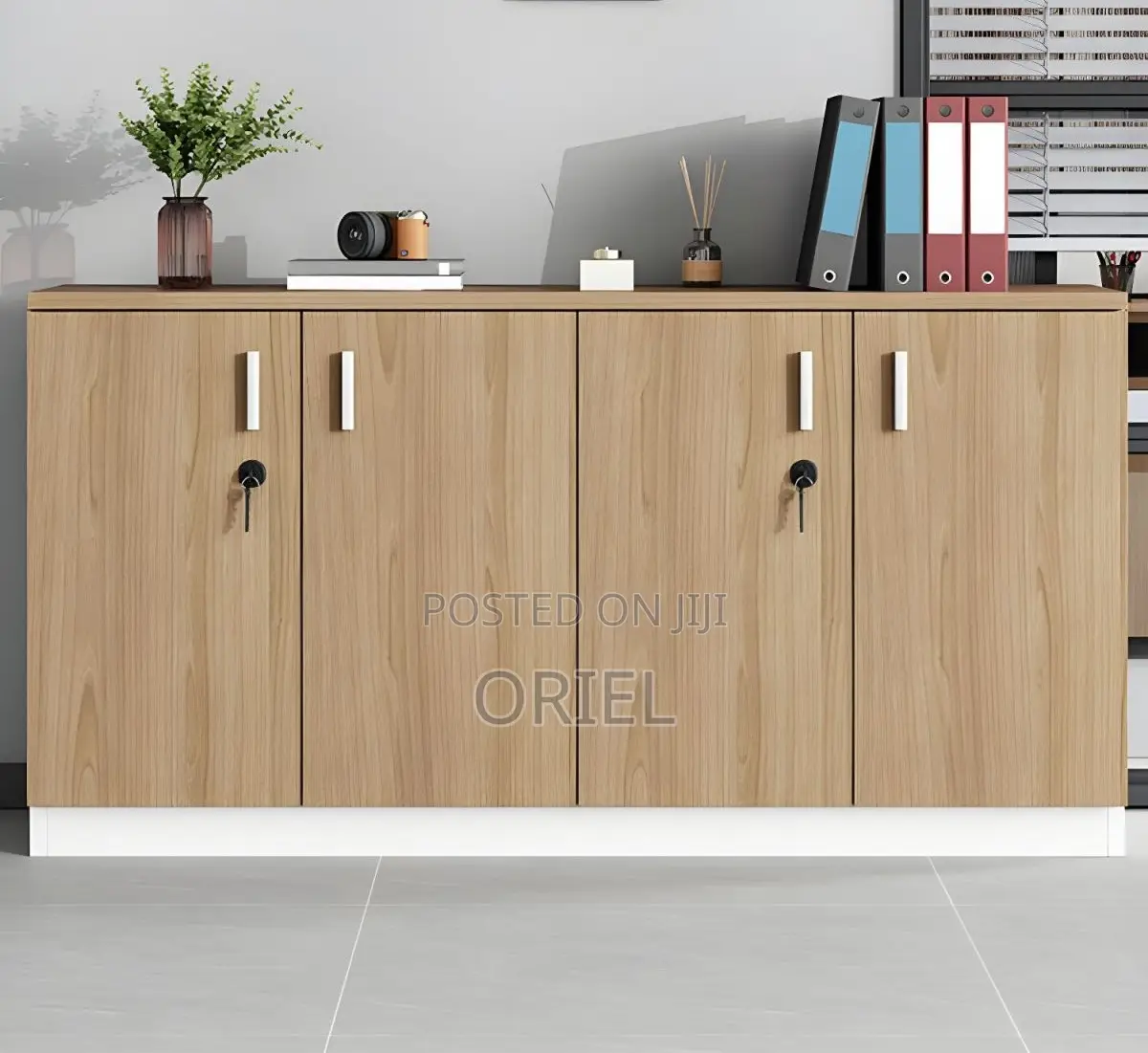 Office Credenza : Four-Door Wooden Office Credenza