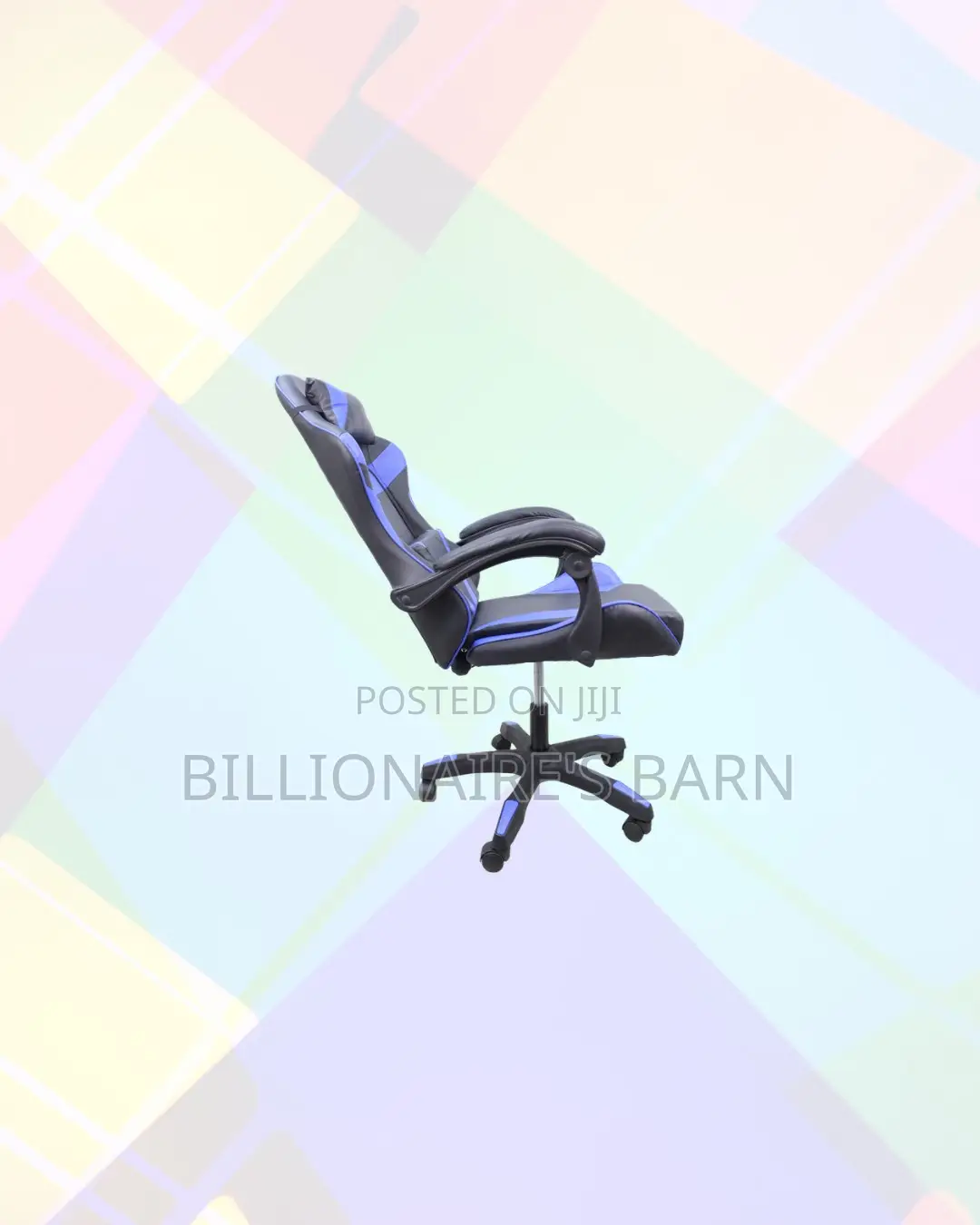 Practical Blue Racing Gaming Chair Ergonomic Support for Small Layouts
