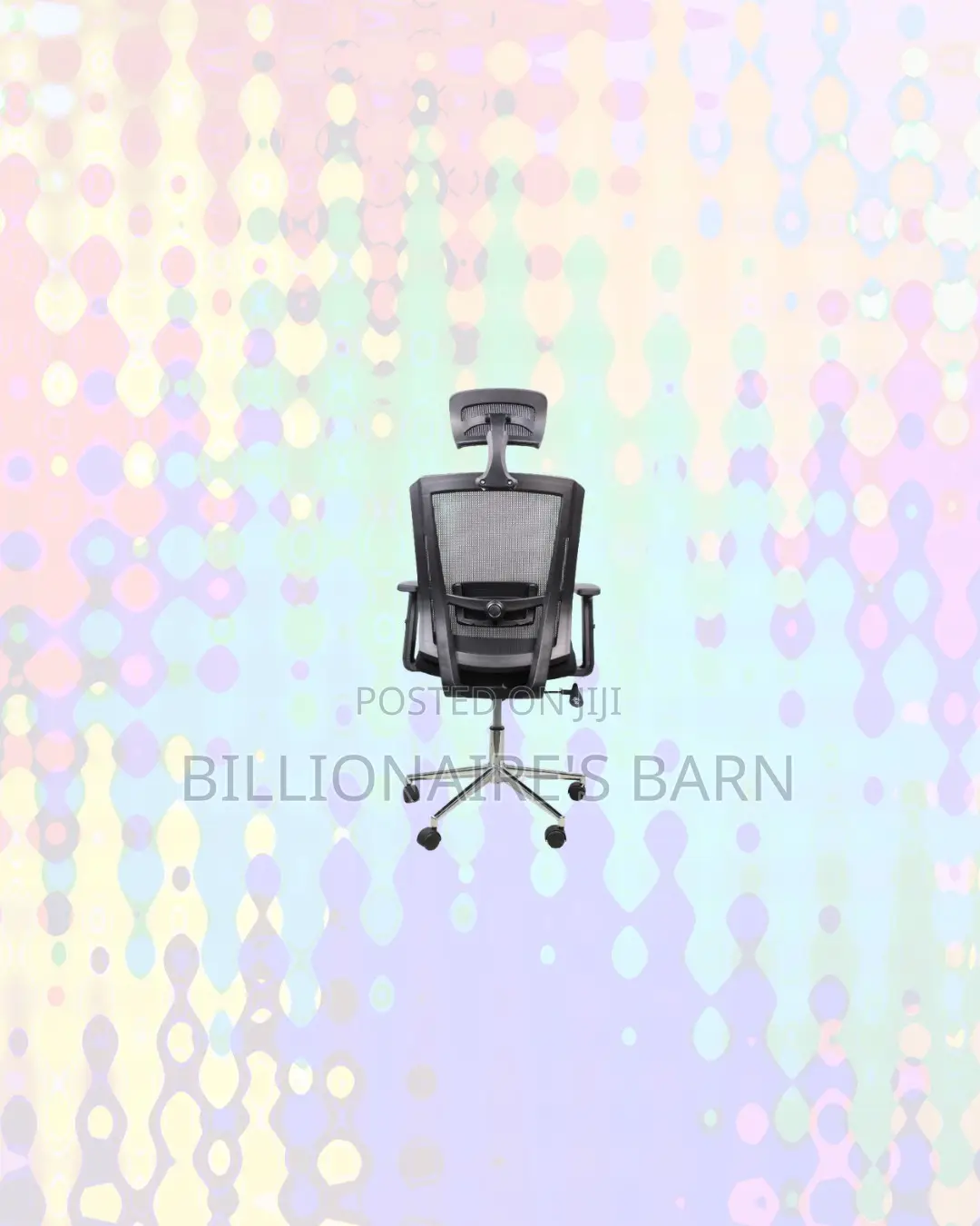 Black Mesh Office Chair With Headrest for Executive Office Style