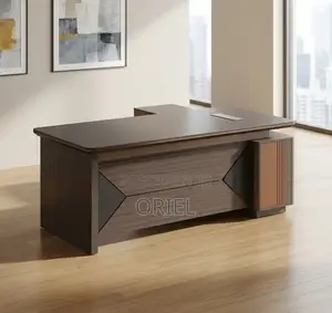 Office Desk : 1.6m Grey Oak Modern Desk