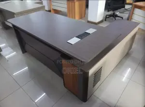 Office Desk : 1.6m Grey Oak Modern Desk