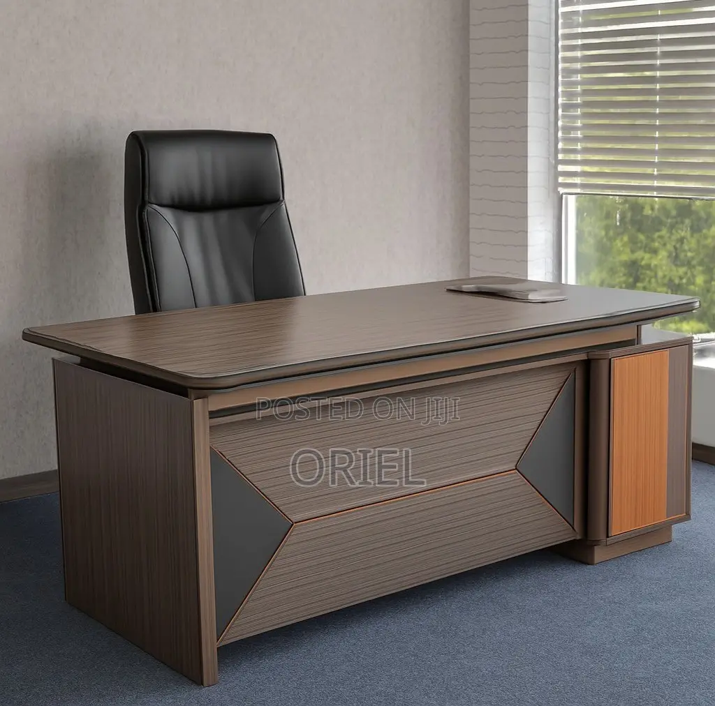 Office Desk : 1.6m Grey Oak Modern Desk